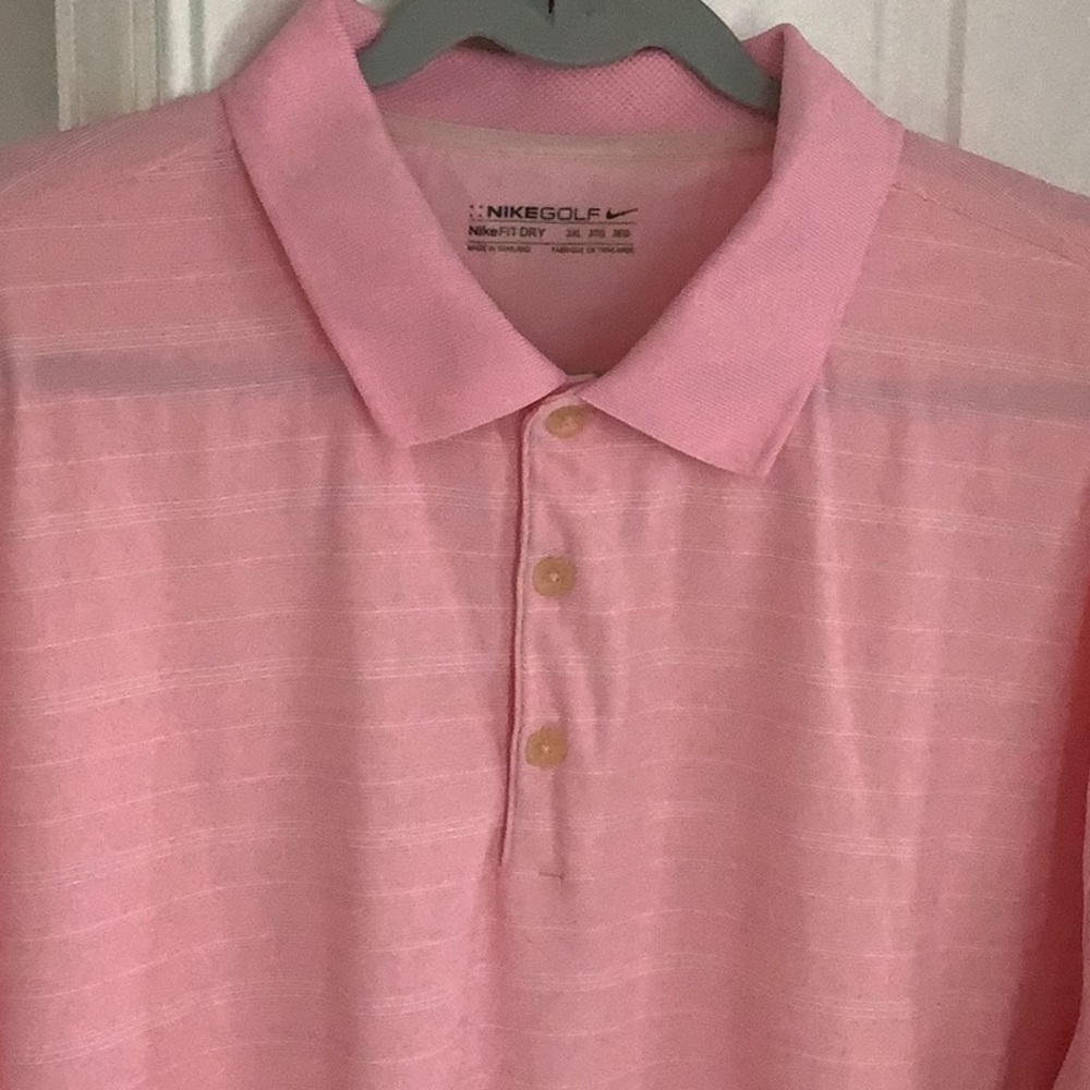 Mens Pink Nike Golf Shirt